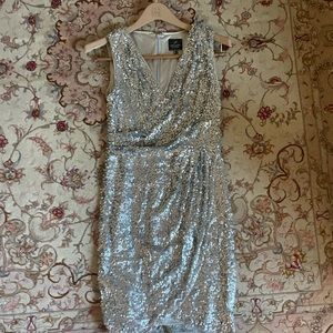 adrianna papell sequin cocktail dress